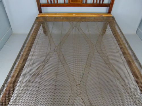 fig 3. Original Edwardian Mahogany Inlaid Double Bed & Spring Base