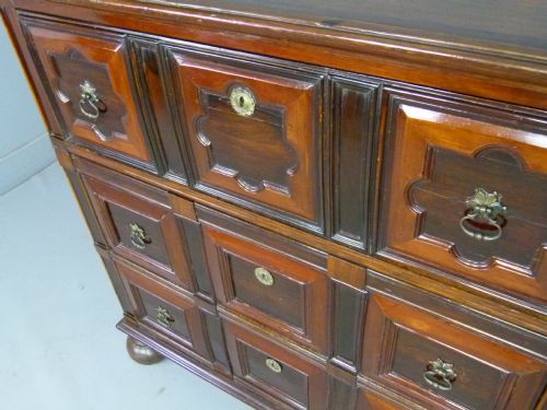 fig 2. Rare Late 17th Century Oak & Fruitwood Two Part Chest Of Drawers