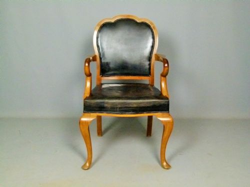 fig 1. 1920`s Walnut Desk Arm Chair