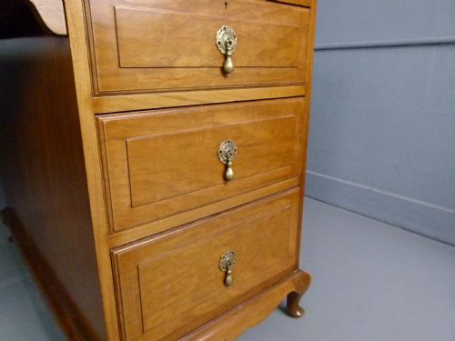 fig 4. Early 20th Century Walnut Pedestal Partners Desk c1920