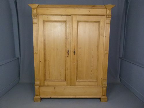 19th Century Antique Pine Wardrobe / Armoire
