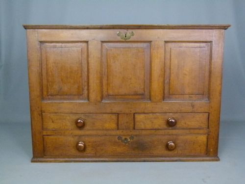 fig 1. 18th Century Georgian Oak Mule Chest