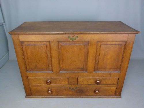 fig 2. 18th Century Georgian Oak Mule Chest