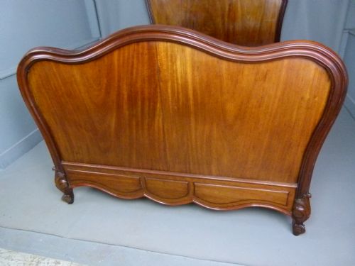 fig 3. Elegant Louis XV Revival-Rococo French Mahogany Double Bed