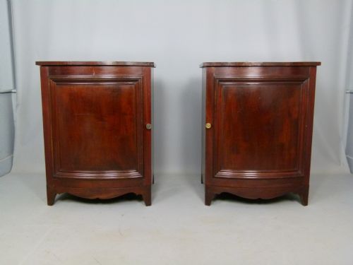 fig 1. Pair Of Victorian Mahogany Bow-Front Side Cabinets