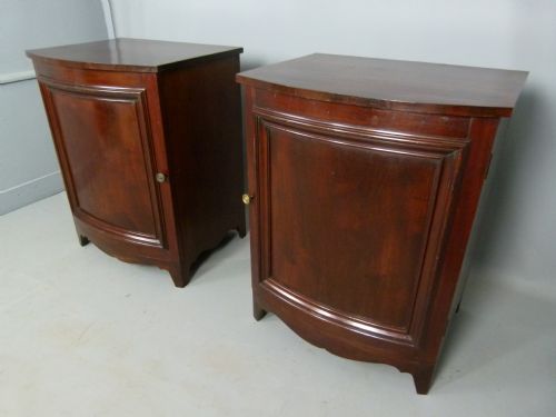 fig 2. Pair Of Victorian Mahogany Bow-Front Side Cabinets