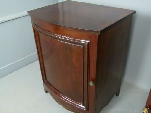 fig 3. Pair Of Victorian Mahogany Bow-Front Side Cabinets