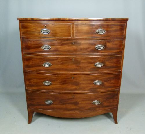 Georgian Mahogany Bow-front Chest of Drawers C1800