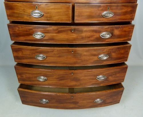 fig 3. Georgian Mahogany Bow-Front Chest Of Drawers c1800