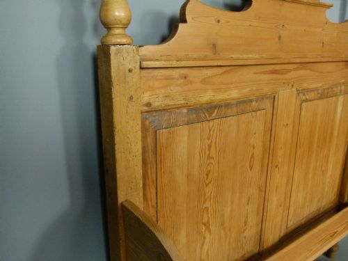 fig 5. French Antique Pine Four-Poster Sleigh Bed- Small Double Or Single