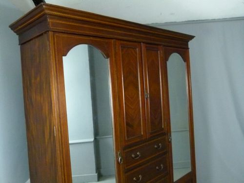 fig 1. Edwardian Mahogany Compactum Wardrobe