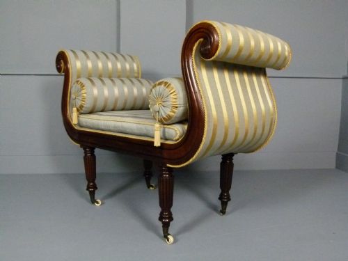 fig 2. Elegant Regency Mahogany Window Seat