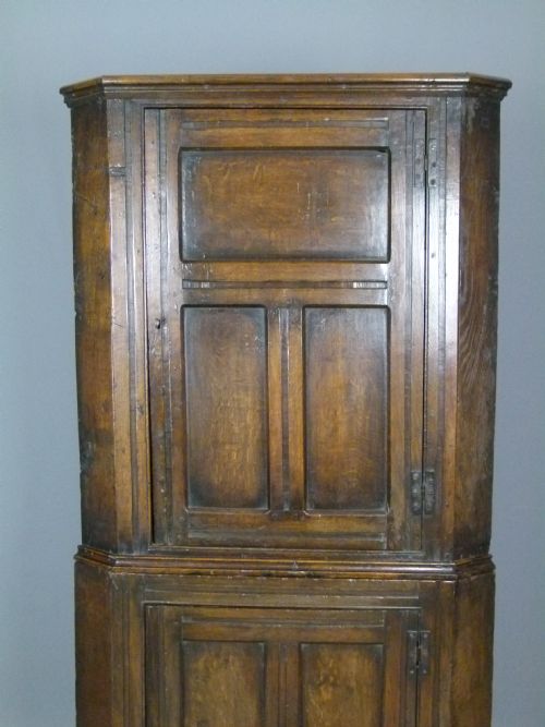 fig 1. Charming Mid 18th Century Oak Corner Cupboard