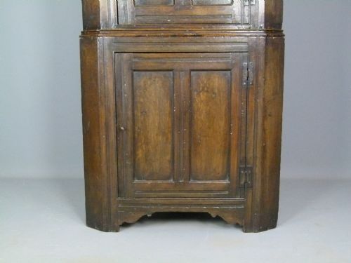 fig 2. Charming Mid 18th Century Oak Corner Cupboard