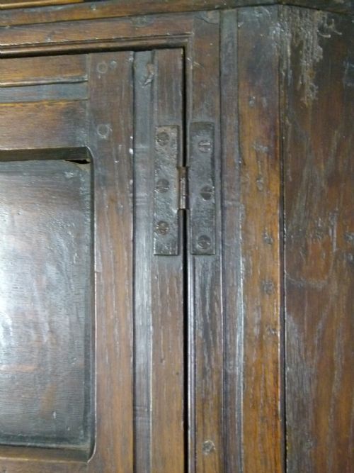 fig 3. Charming Mid 18th Century Oak Corner Cupboard