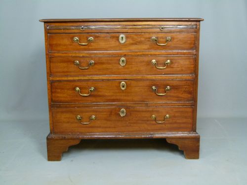 fig 3. Charming Georgian Mahogany Chest Of Drawers With Brushing Slide