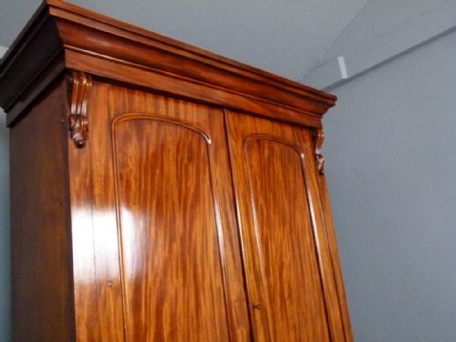 fig 3. Victorian Figured Mahogany Linen Press Wardrobe