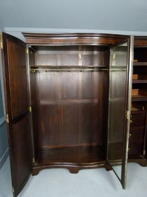 fig 3. Elegant Edwardian Serpentine Mahogany Wardrobe