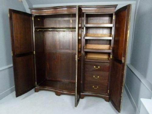fig 5. Elegant Edwardian Serpentine Mahogany Wardrobe