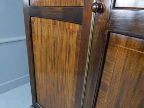 fig 6. Elegant Edwardian Serpentine Mahogany Wardrobe