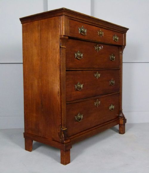 Unusual Dutch Oak Chest of Drawers