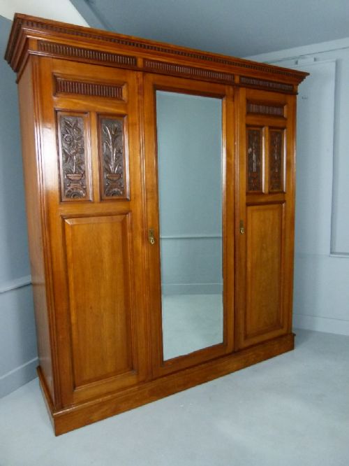 Victorian Walnut Compactum Wardrobe by James Shoolbred & Co
