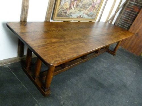 fig 3. Impressive Large Solid Oak Victorian Refectory Dining Table
