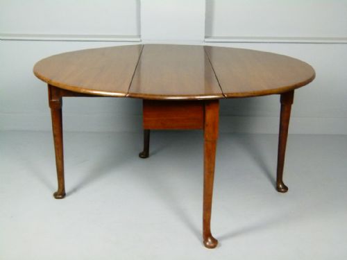 fig 1. Superb Georgian Mahogany Pad Foot Drop-Leaf Dining Table