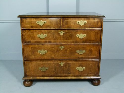 fig 3. William And Mary Walnut Chest Of Drawers
