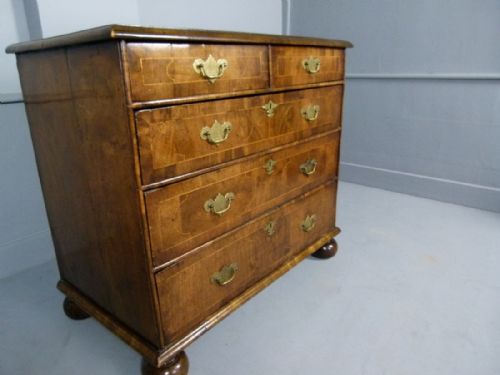fig 4. William And Mary Walnut Chest Of Drawers