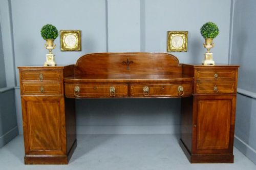 Superb Regency Mahogany Pedestal Sideboard