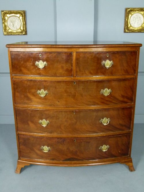 Regency Mahogany Bow-front Chest of Drawers