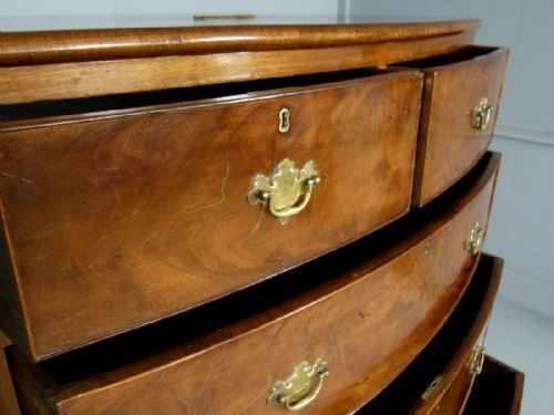 fig 3. Regency Mahogany Bow-Front Chest Of Drawers