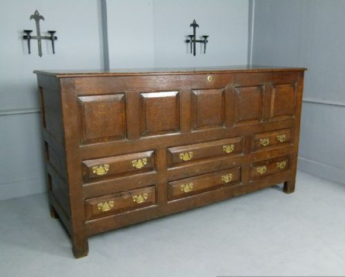 fig 1. Large Georgian Oak Mule Chest