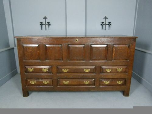 fig 2. Large Georgian Oak Mule Chest