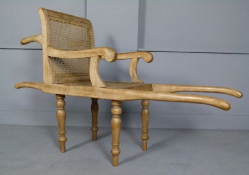 Rare 19th Century Victorian Sedan Beech Armchair
