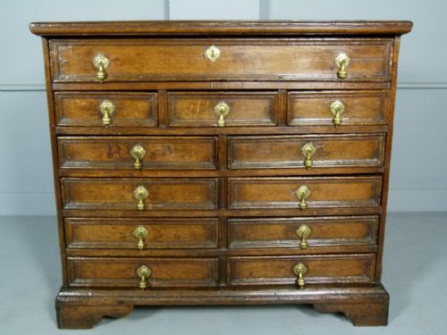fig 1. Handsome Late 17th Century Oak Chest Of Drawers