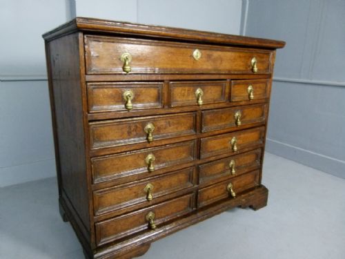 fig 2. Handsome Late 17th Century Oak Chest Of Drawers
