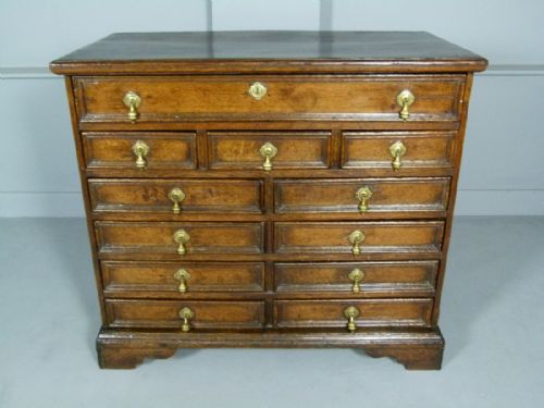 fig 4. Handsome Late 17th Century Oak Chest Of Drawers