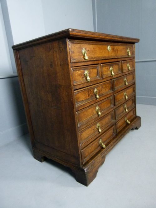 fig 5. Handsome Late 17th Century Oak Chest Of Drawers