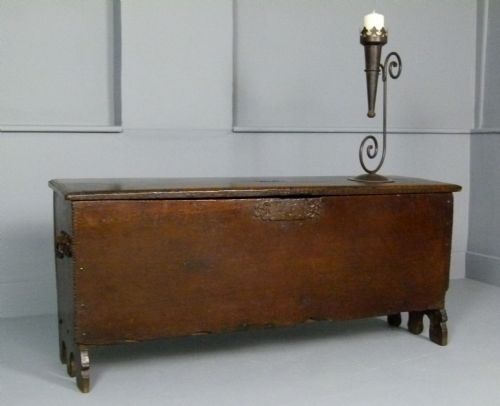 	
17th Century Oak Rapier Boarded Coffer / Chest