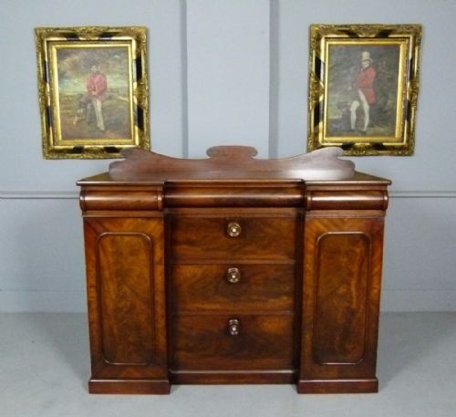 Unusual Early Victorian Mahogany Clerk`s Desk / Sideboard C1840