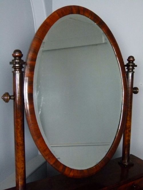 fig 5. Fine Early 19th Century Figured Mahogany Dressing Chest Of Drawers