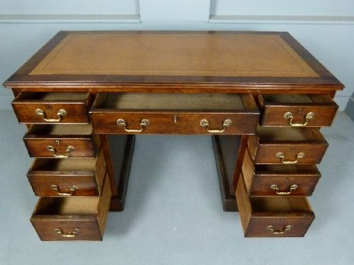 fig 2. Victorian Mahogany Pedestal Desk