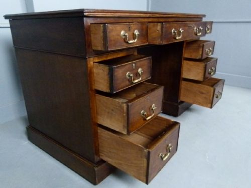fig 3. Victorian Mahogany Pedestal Desk