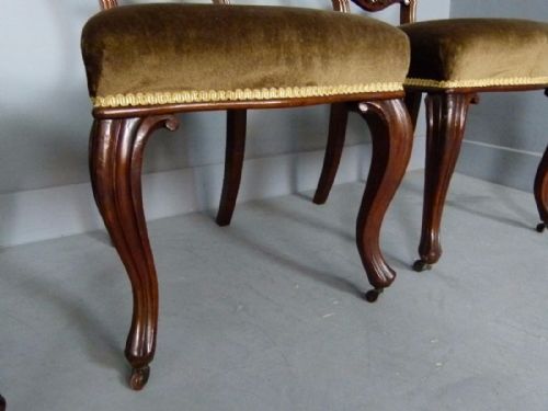 fig 5. Quality Set Of Four Victorian Walnut Dining Chairs, A.Blain Liverpool