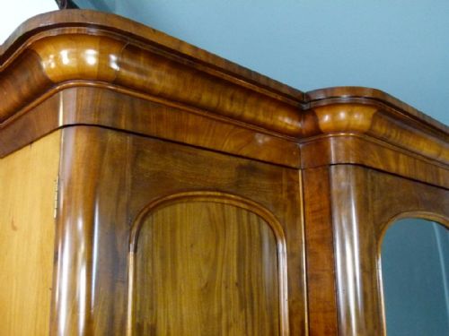 fig 2. Quality Victorian Figured Mahogany Compactum Triple Wardrobe
