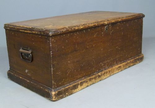 fig 2. Patinated Victorian Pine Chest- Original Paint 