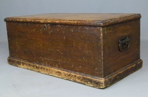 Patinated Victorian Pine Chest- Original Paint