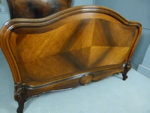 fig 5. 19thc French Rococo Louis XV Mahogany Double Bed